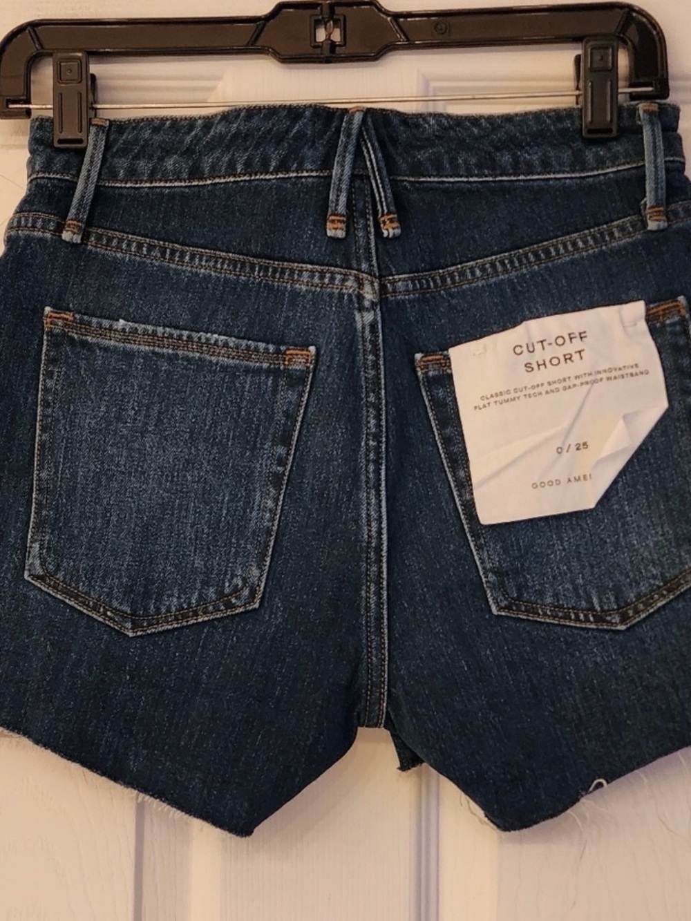 Good American Indigo Cut-Off Denim Shorts - Picture 2 of 6